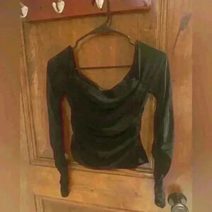 Off the shoulder, white fox size medium, sheer top